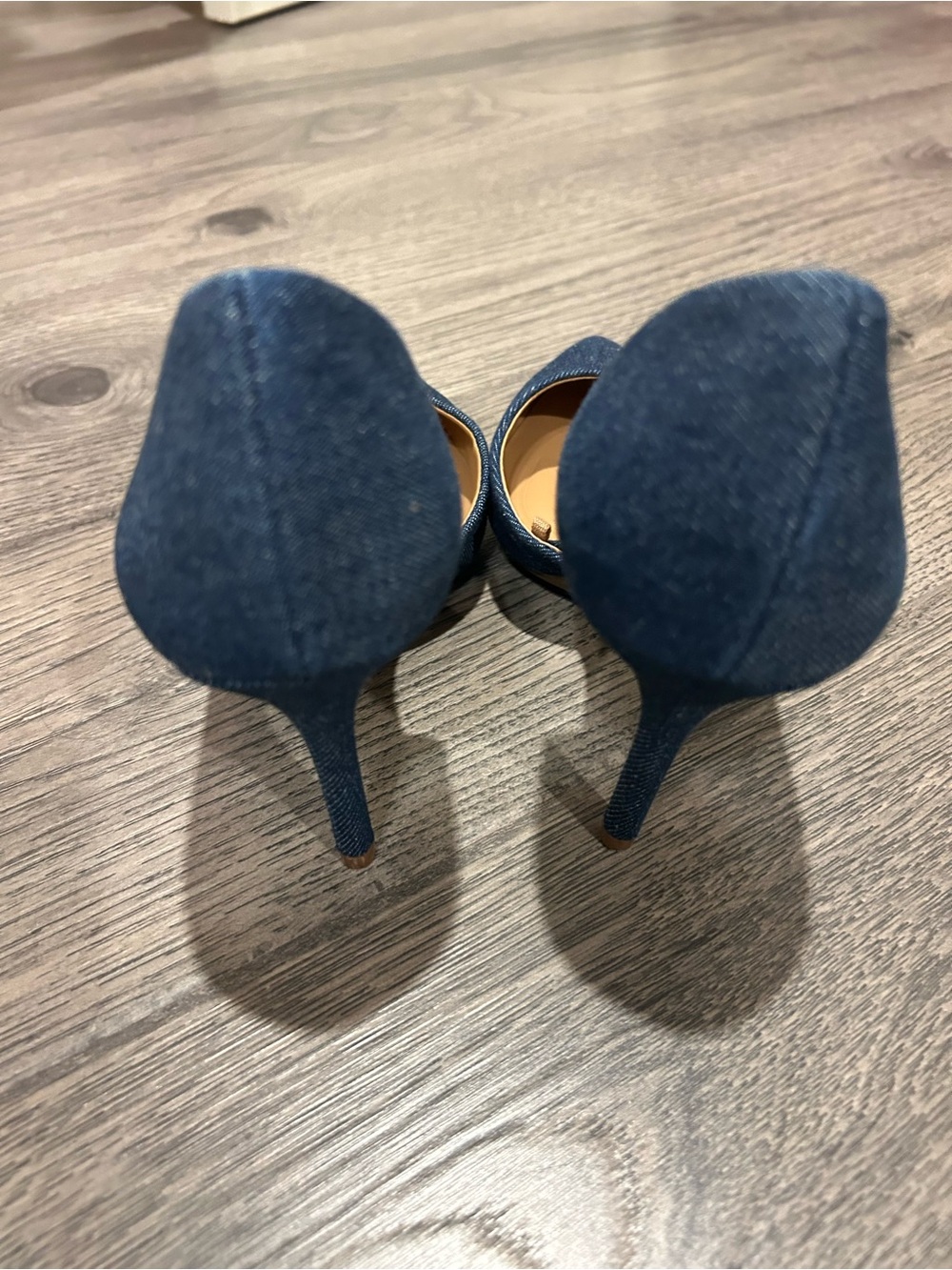 Jessica Simpson Denim Livvy Pointed-Toe D’orsay Pumps in Dark Blue - Picture 2 of 5